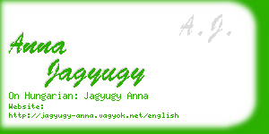 anna jagyugy business card